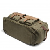 TP5 FLYTRAVELER™ torba podróżna. Bawełna i skóra naturalna - ZIELEN W